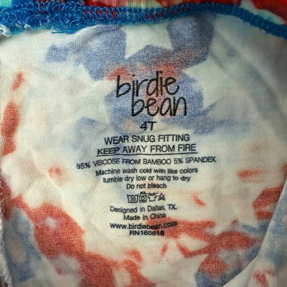 Birdie Bean 4T Maverick Patriotic Stars‎ Red White Blue Tie Dye Pajama Set - Picture 7 of 8